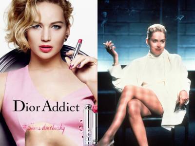 syn hbz showbiz jennifer lawrence dior sharon stone basic instinct