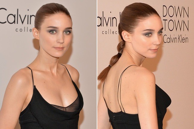 Rooney-Mara-Segmented-Ponytail-Hairstyle