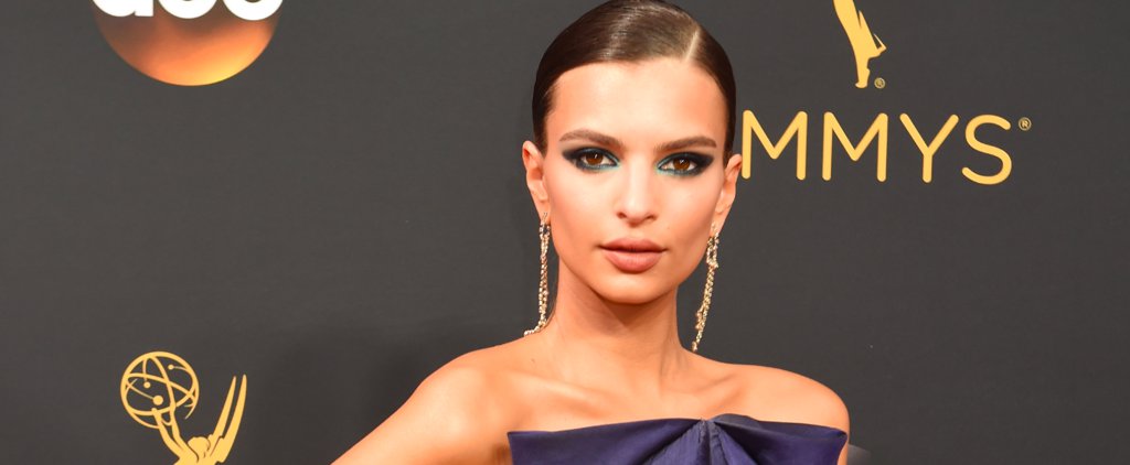 Best in Beauty at the Emmys: Blurred Cerulean Lines on Emily Ratajkowski