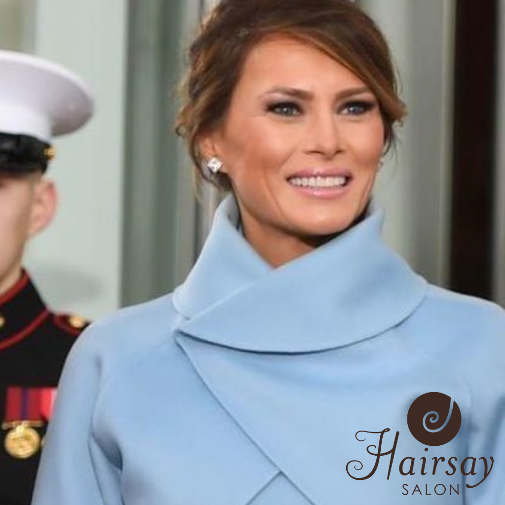 First Lady Melania Trump’s Hair.  Color, Cut & Style Info.